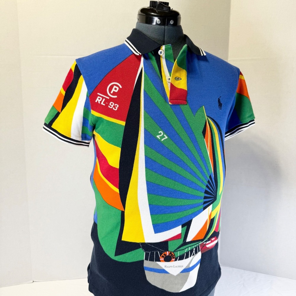 Polo Ralph Lauren CP RL-93 Sailingโ Polo Shirt Classic Fit Multicolor Small